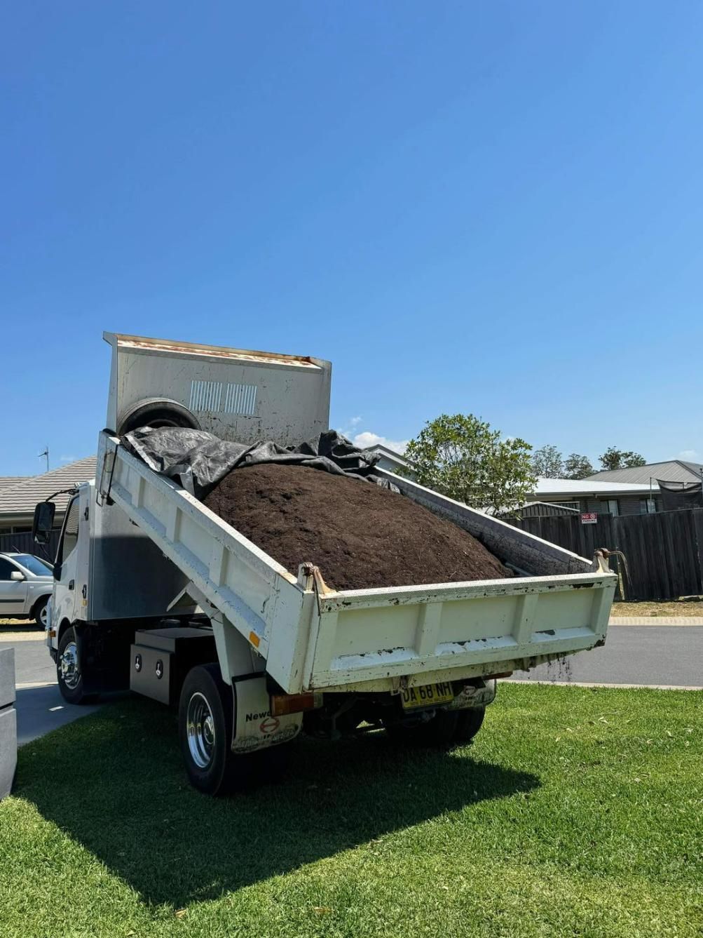 Tipper Truck Loaded With Soil — Port Tipper & Driver In Port Macquarie, NSW