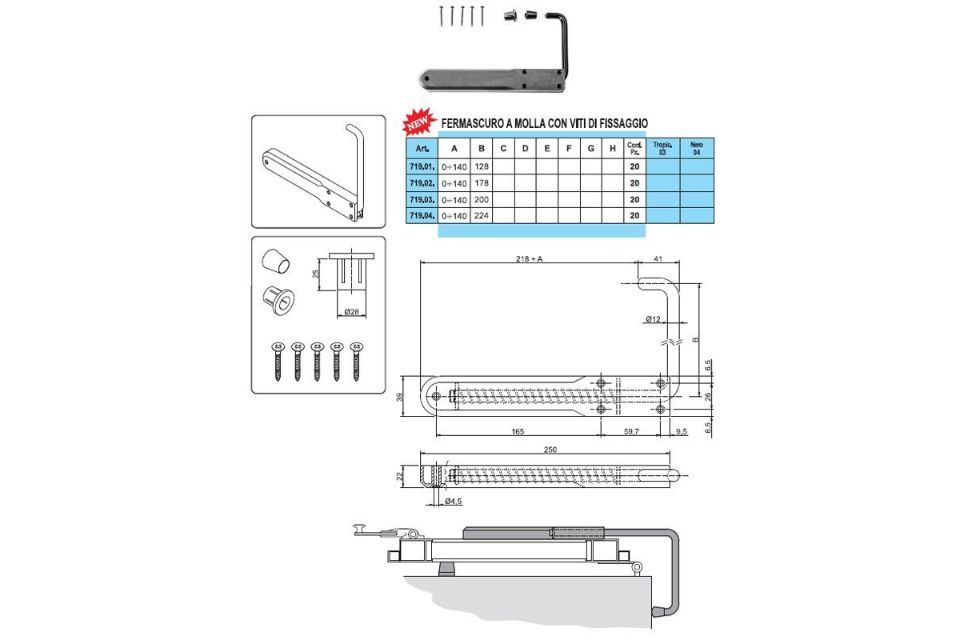 Caratteristiche fermascuri a braccio