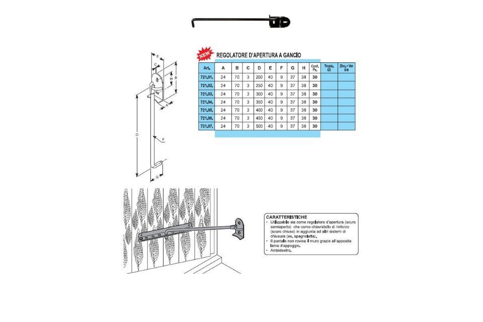 Caratteristiche fermascuri a braccio