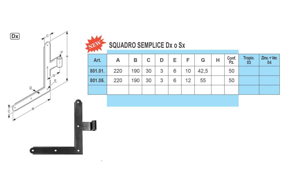 Caratteristiche squadri