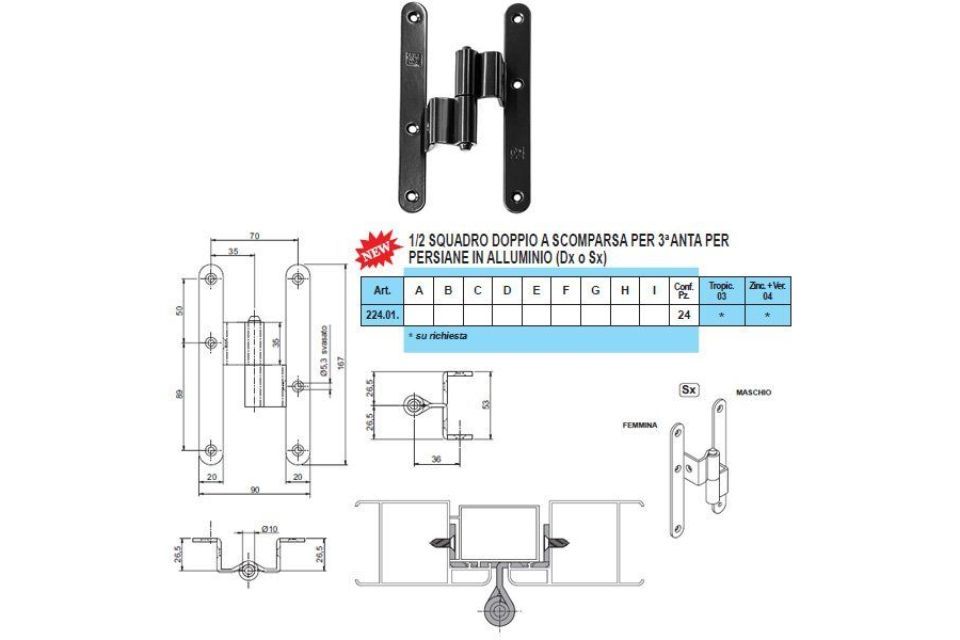 Caratteristiche doppie a scomparsa