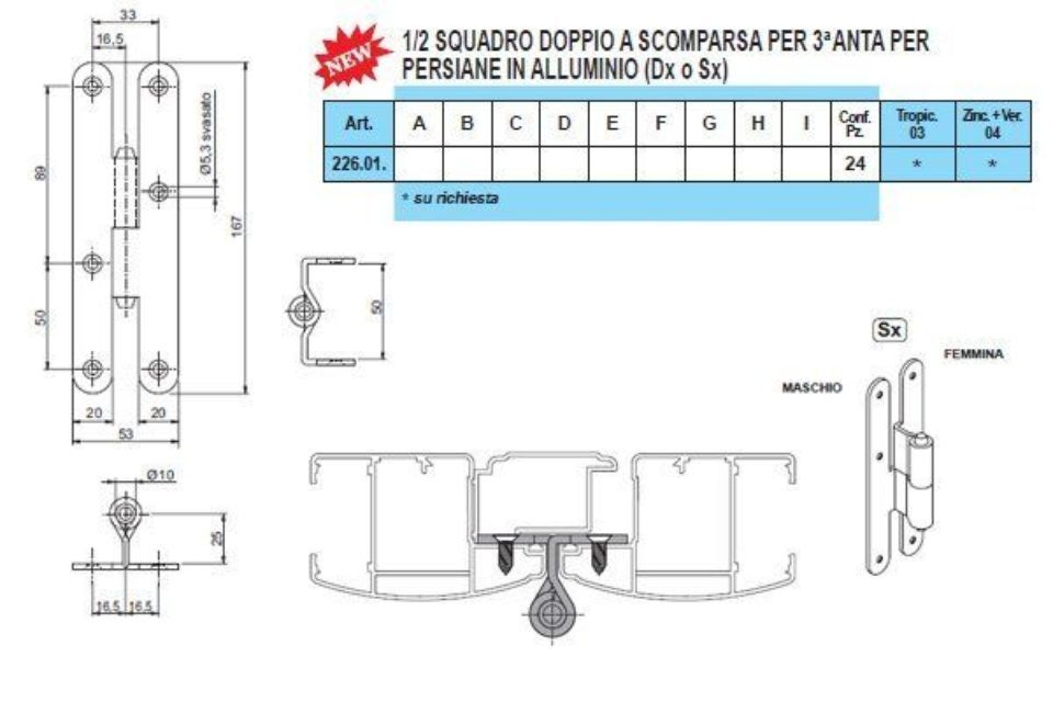 Caratteristiche doppie a scomparsa