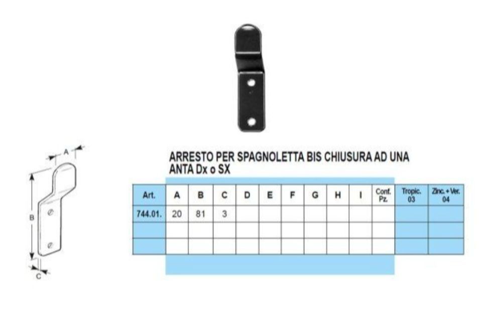 Caratteristiche spagnolette bistellata 2