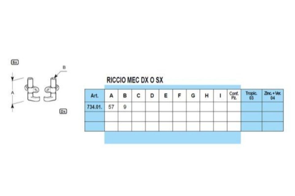 Caratteristiche spagnolette mec