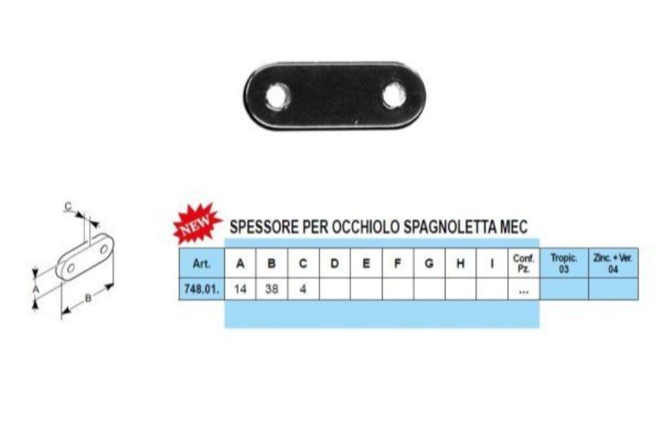 Caratteristiche spagnolette mec