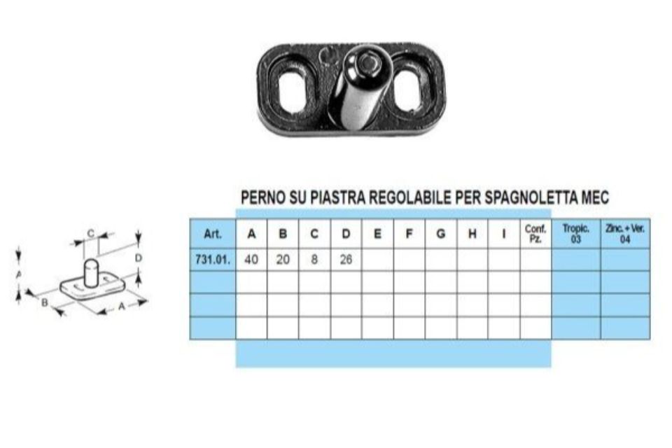 Caratteristiche spagnolette mec