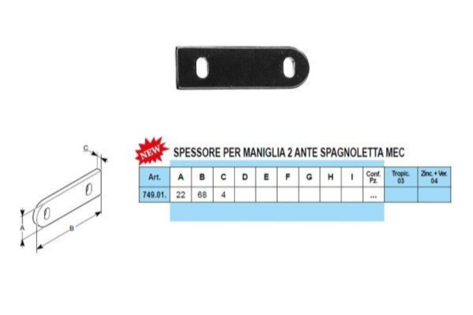 Caratteristiche spagnolette mec 2