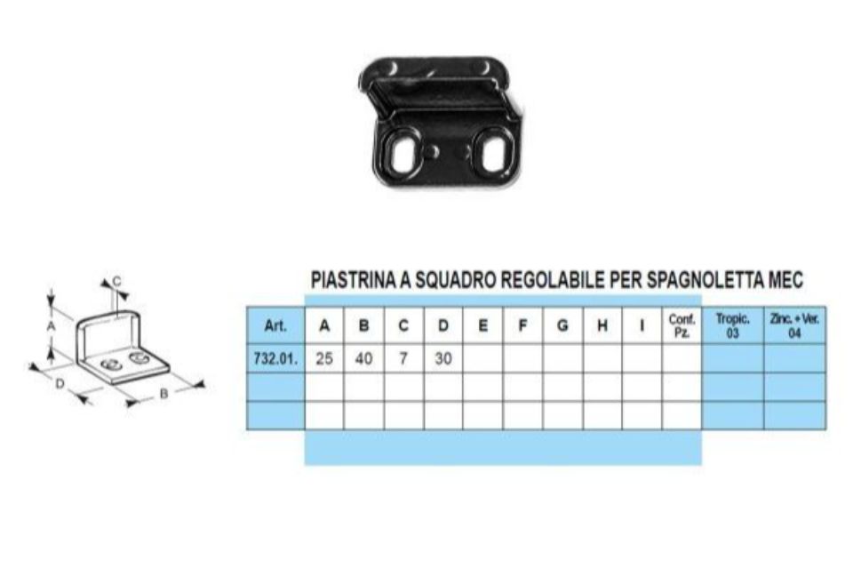 Caratteristiche spagnolette mec 2