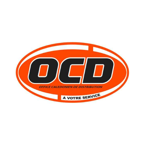 Orange and black logo for OCD, 