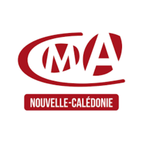 Red CMA Nouvelle-Calédonie logo: a stylized 