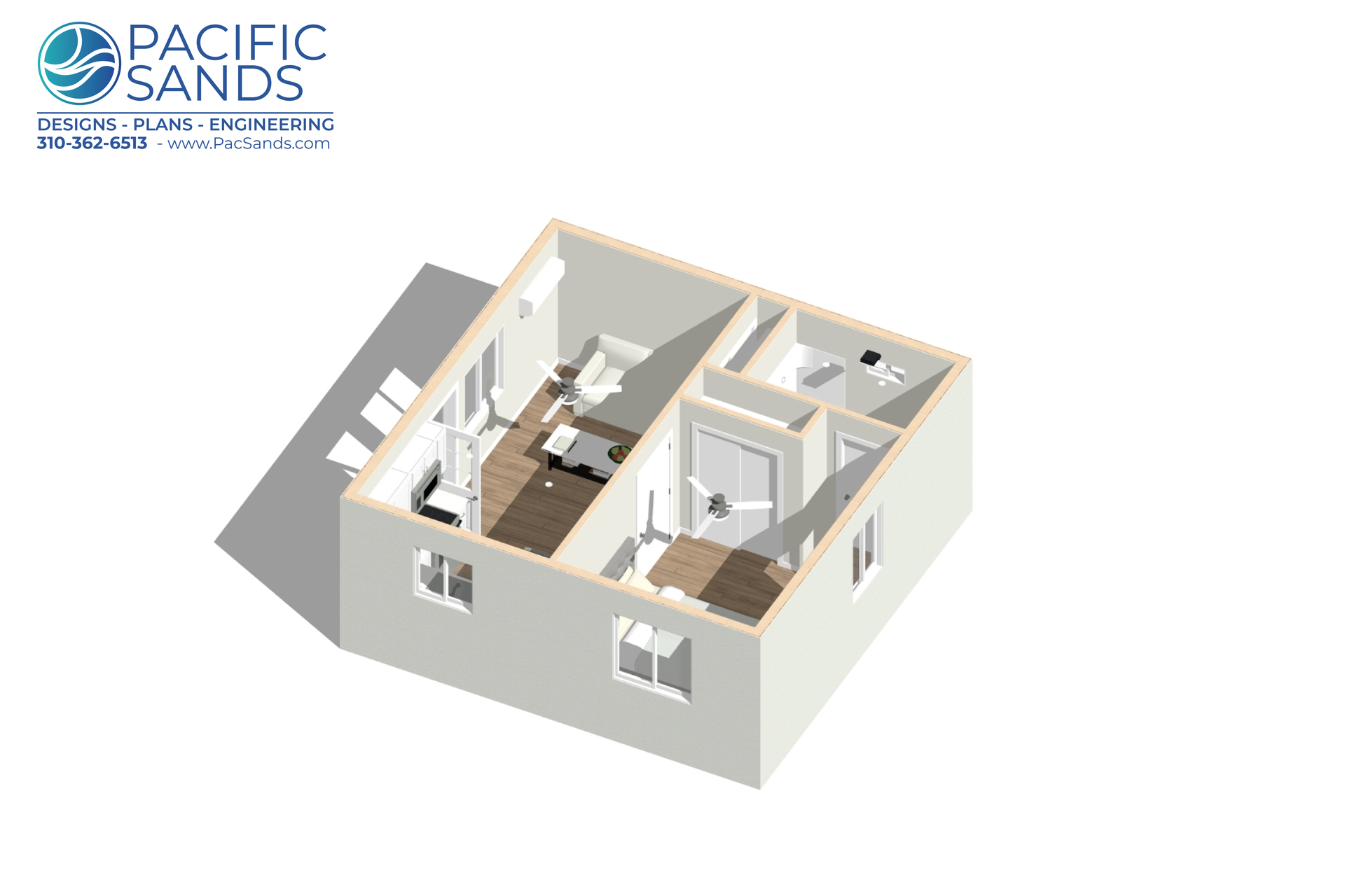 1 bed 1 bath 441 sq ft ADU