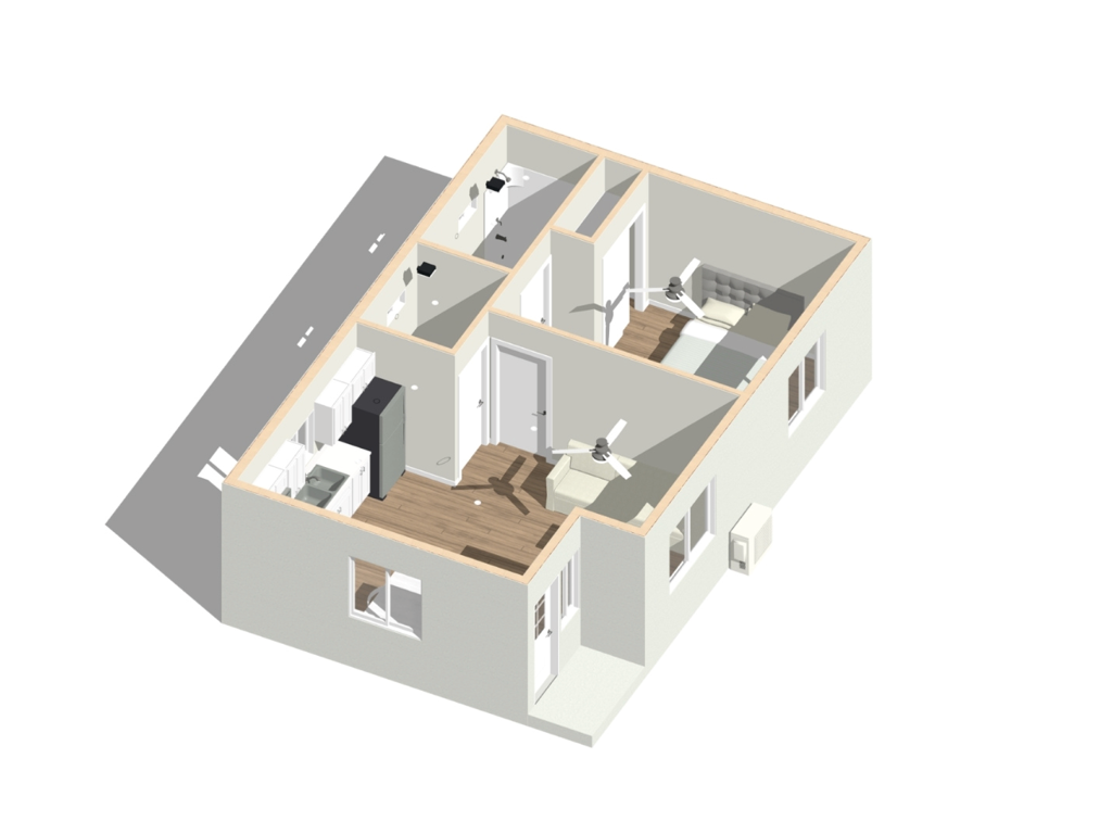 1 bedroom + 1 bathroom 580 sq ft