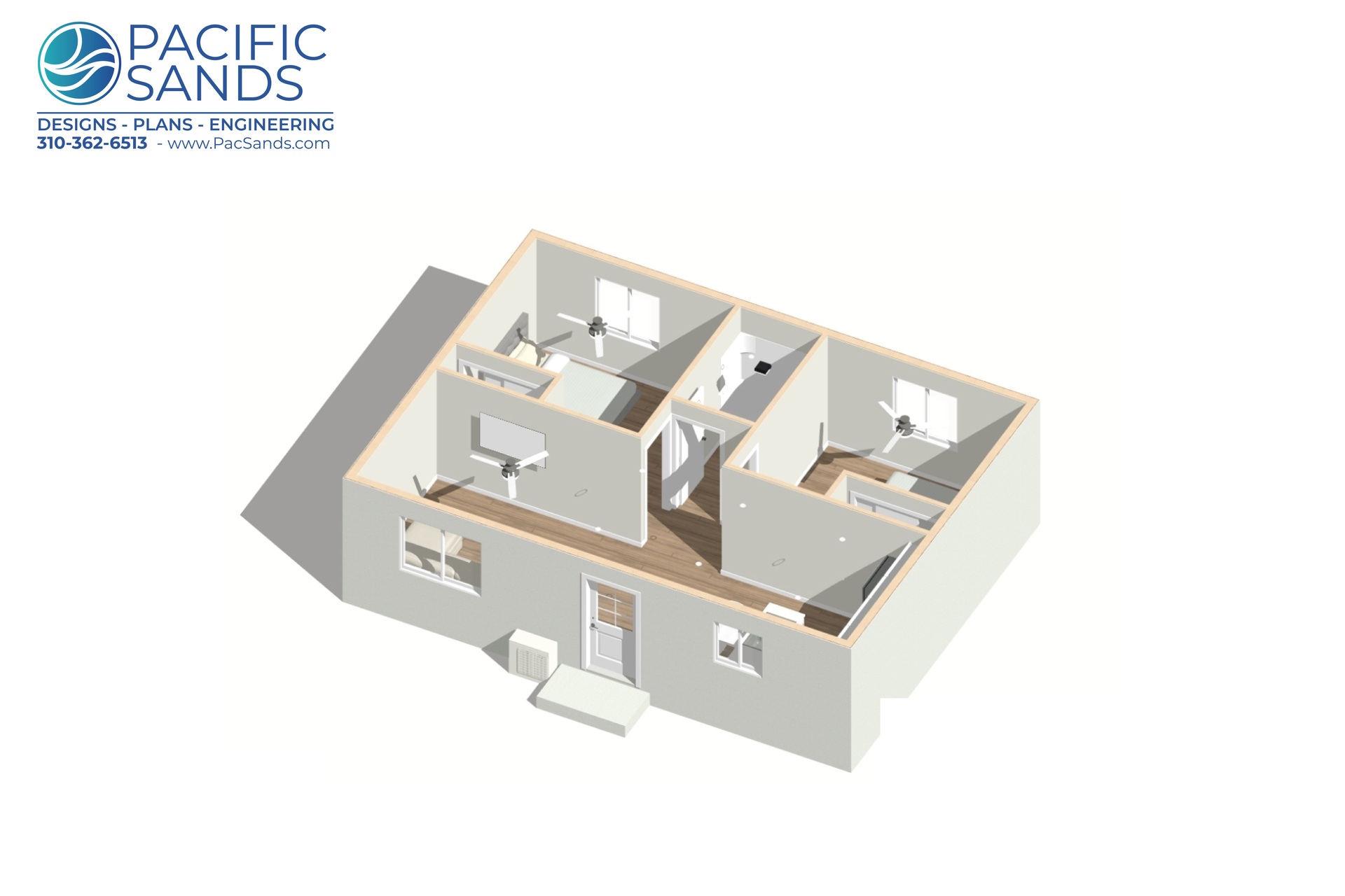 2 bed 1 bath 700 sq ft ADU