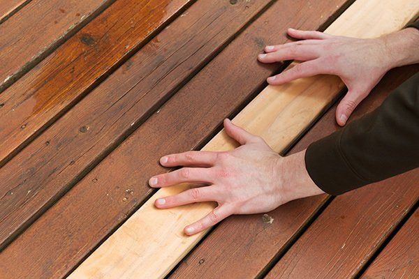 replacing wood boards of deck
