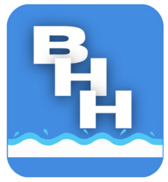 A blue icon with the letters bh on it