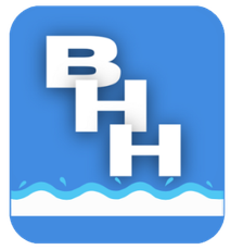 A blue icon with the letters bh on it