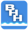 A blue icon with the letters bh on it