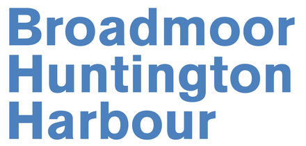 Broadmoor Huntigton Harbour The broadmoor huntington harbour logo is blue on a white background.