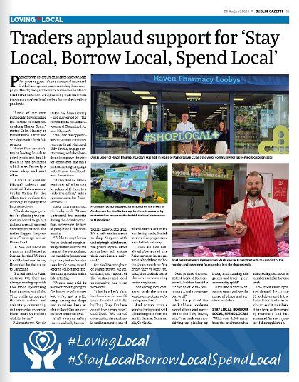 Dublin Credit Unions Sponsoring The Dublin Gazette