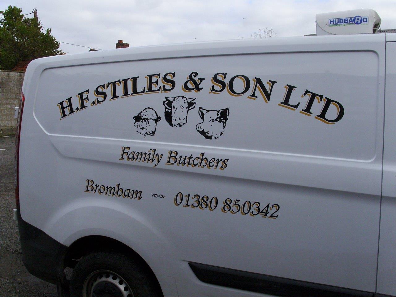 white van with new signage