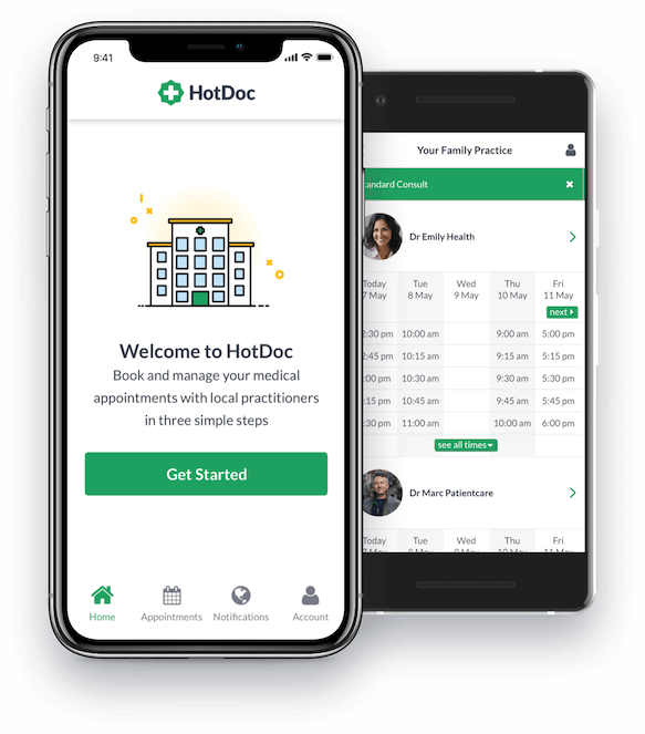hotdoc app for doctors appointment online