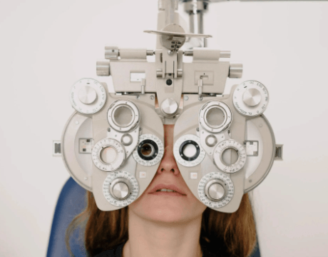 woman getting eye test from One Stop Medical Mackay