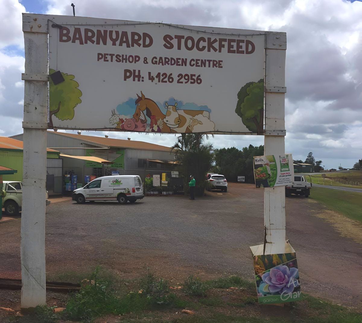 A Sign for Barnyard Stockfeed Pet Shop and Garden Centre — Barnyard Stockfeed, Pet, Garden and Florist in Childers, QLD