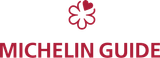 Michelin Guide logo in burgundy with a Michelin star icon above the text