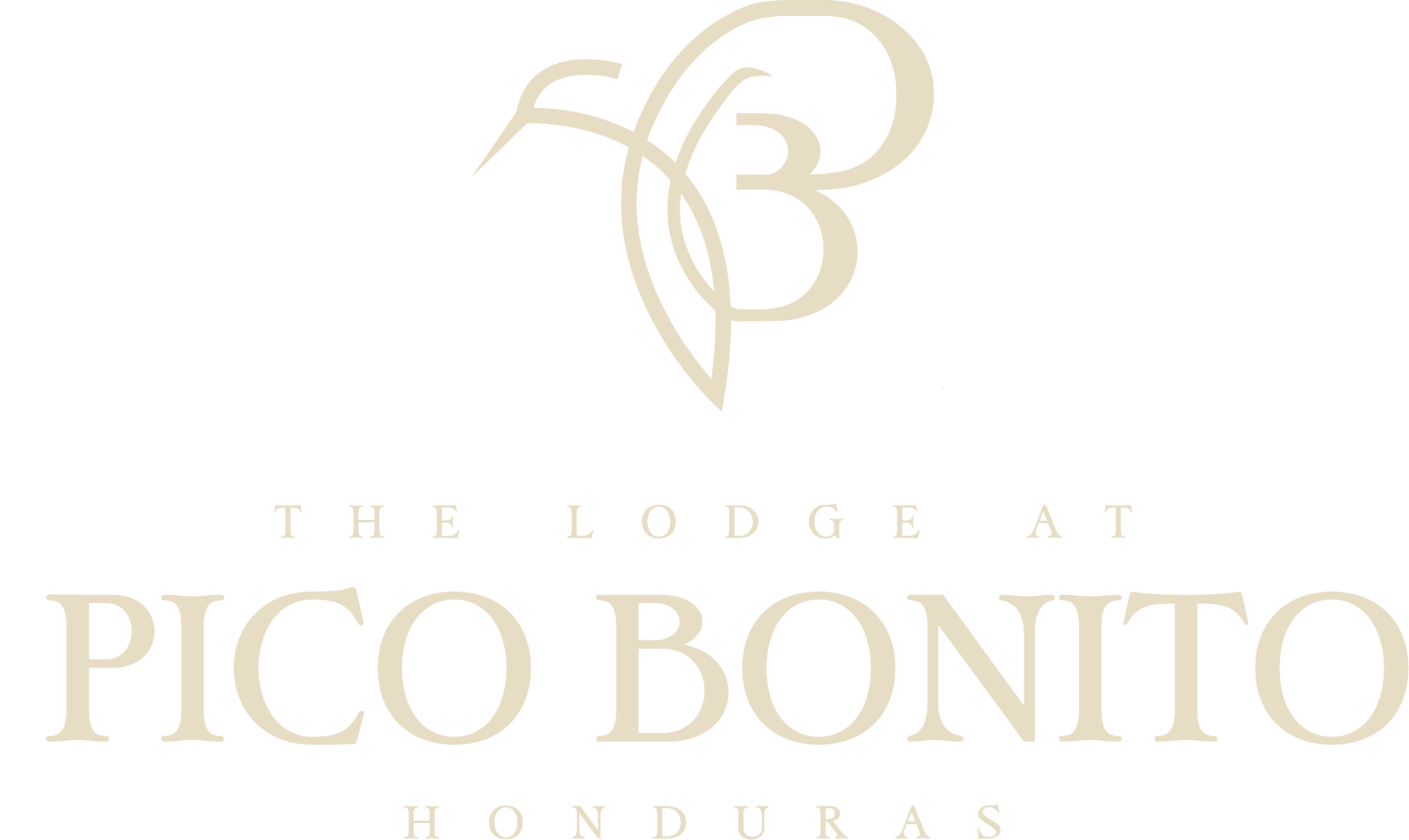 The logo for the lodge at pico bonito in honduras.