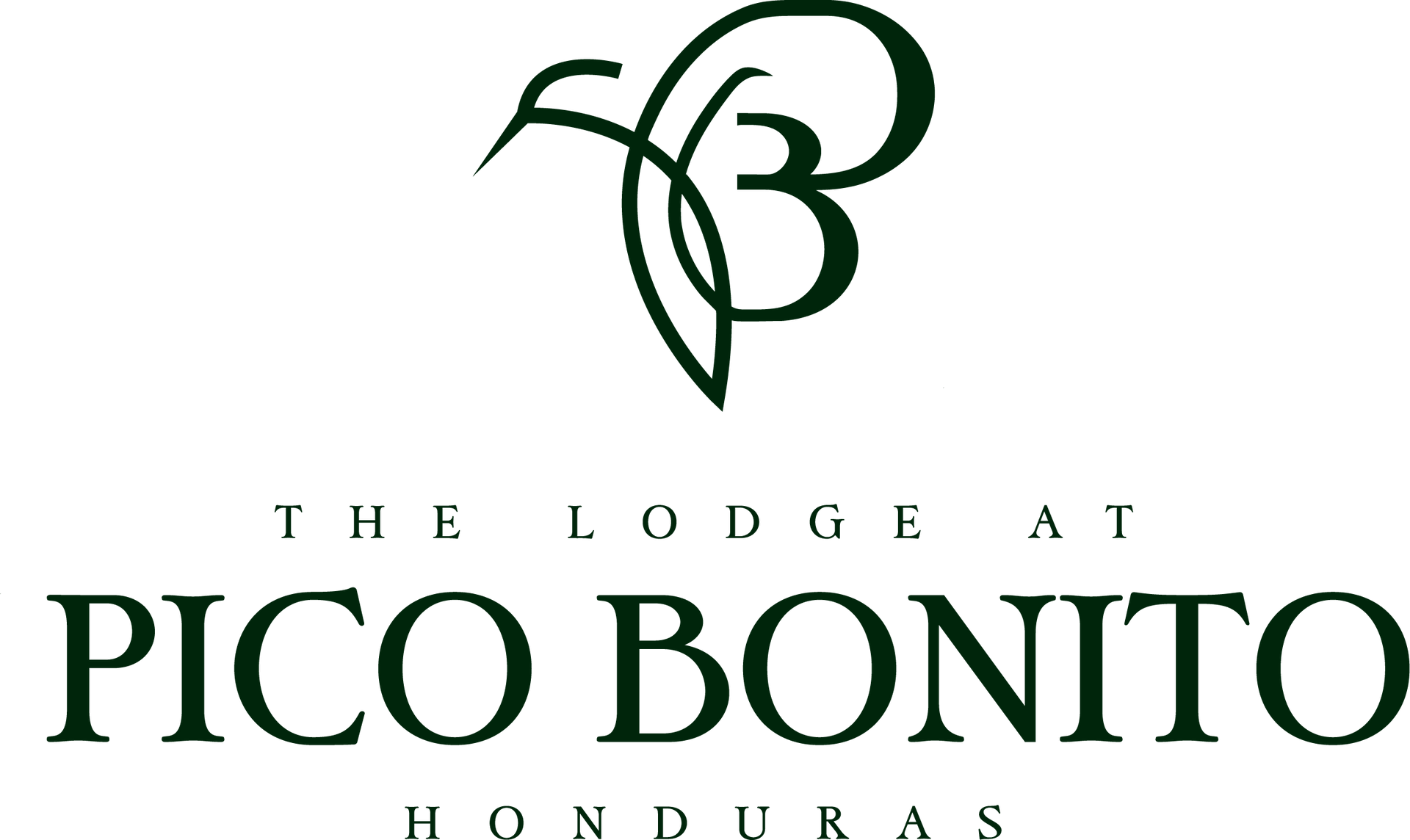 The logo for the lodge and spa at pico bonito honduras