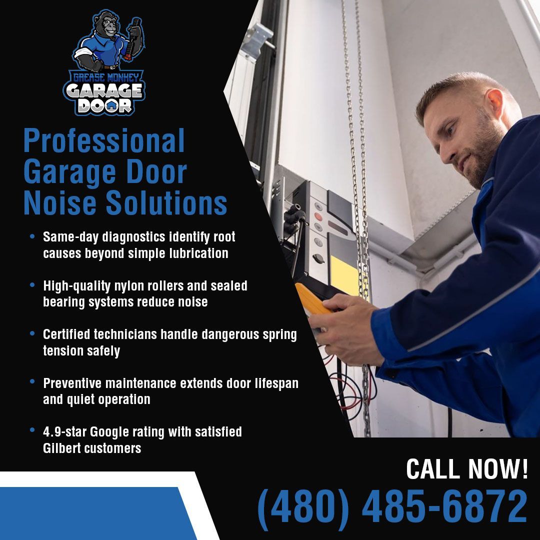 Text highlighting that commercial garage doors need more frequent service than residential due to heavy usage.