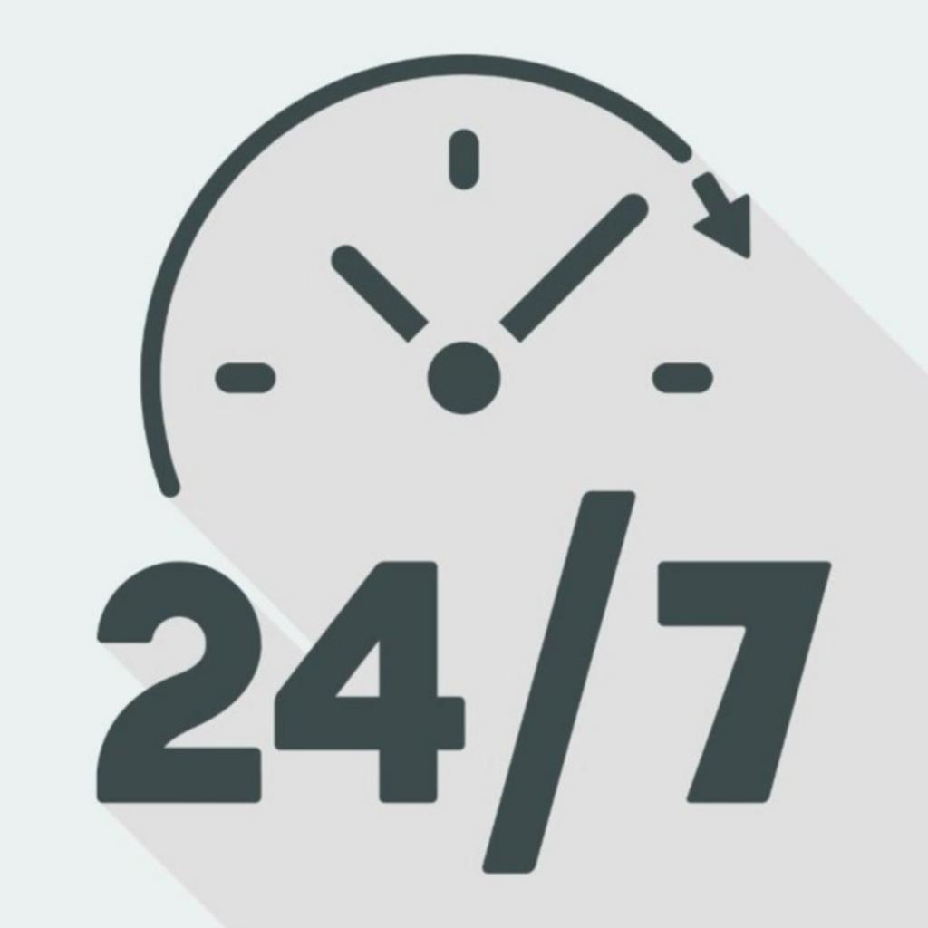 24-hour 7-days working hours