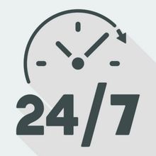 24-hour 7-days working hours