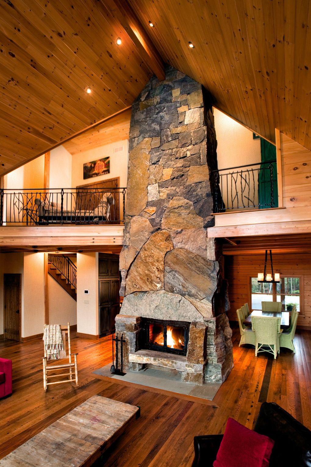 american granite fireplace