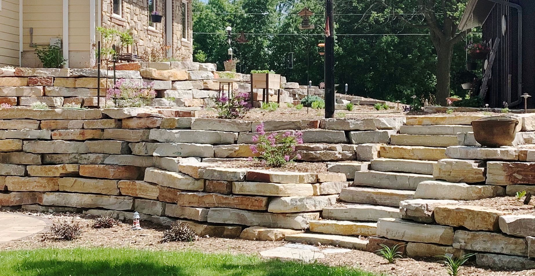 natural stone outcropping and landscape