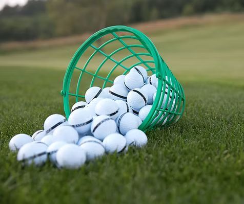 A picture of golf balls.