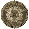 American Legion emblem with text 