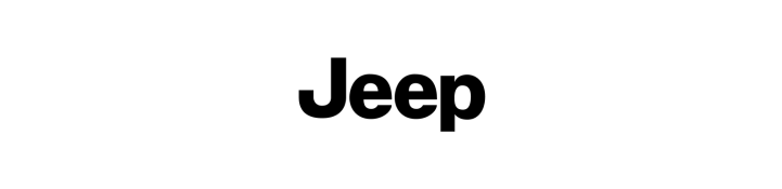 A black and white jeep logo on a white background.
