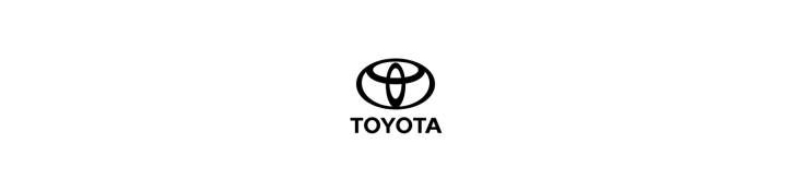 A black and white toyota logo on a white background.