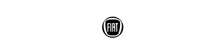 A black and white fiat logo on a white background.