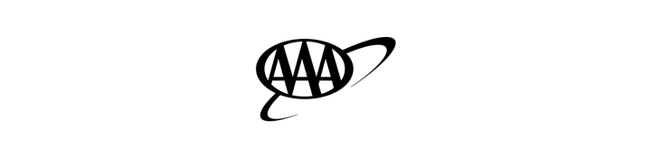 Black AAA logo with a swoosh, centered on a white background