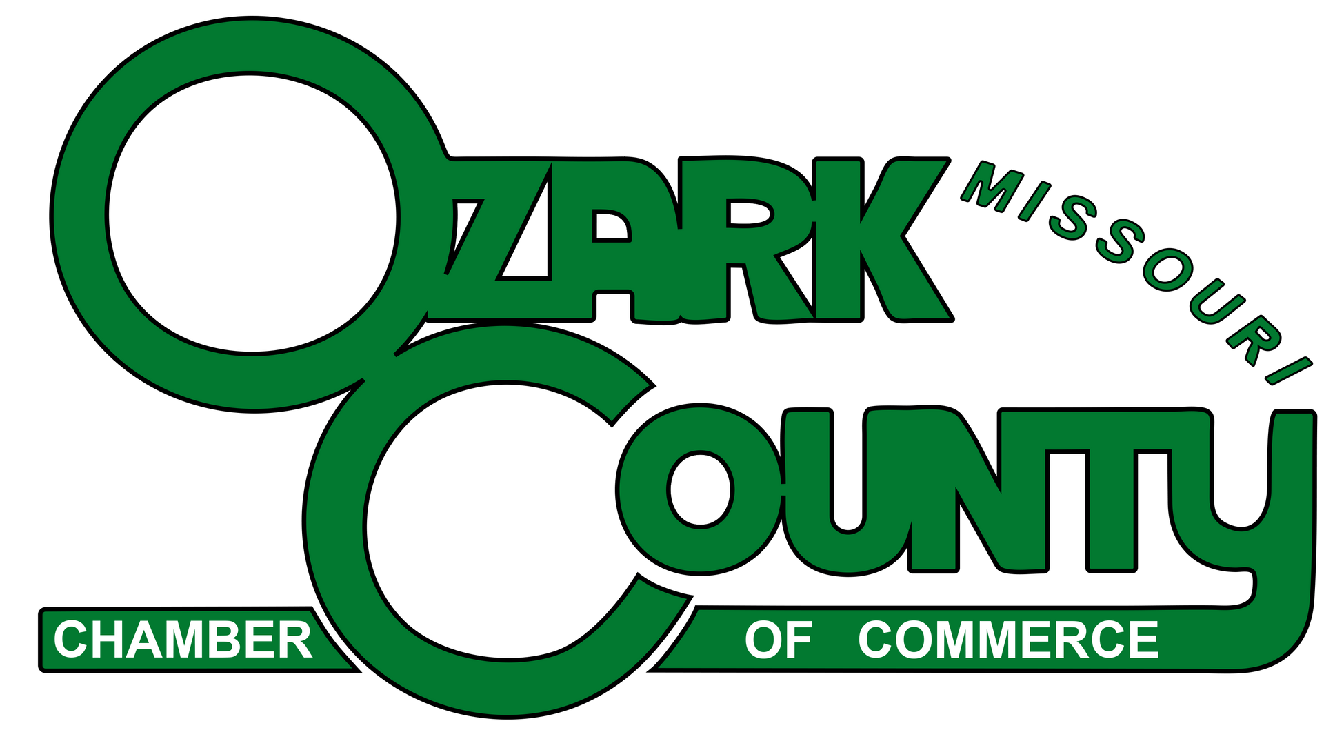 The logo for ozark county missouri chamber of commerce