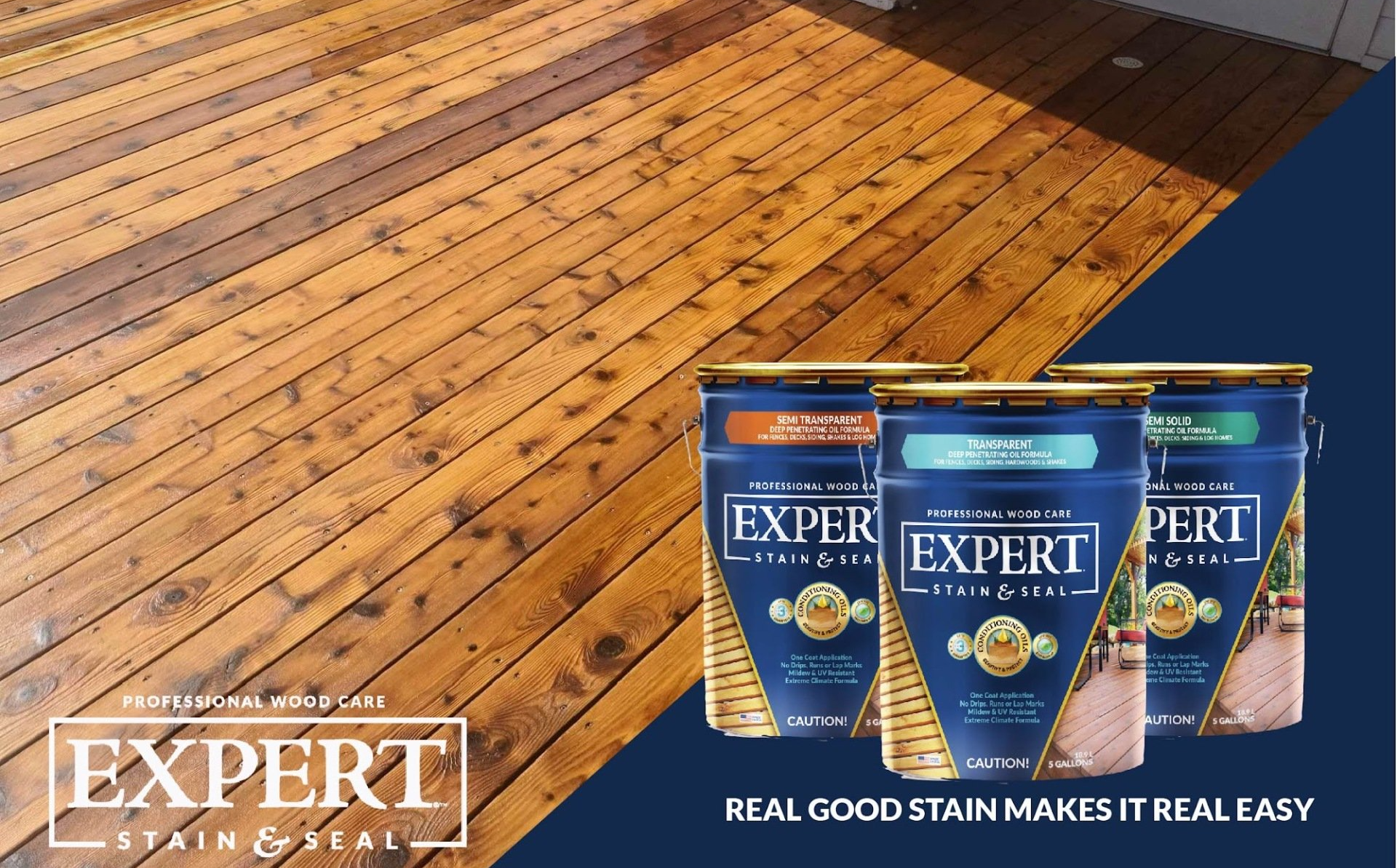 Deck stained and sealed using EXPERT Stain & Seal