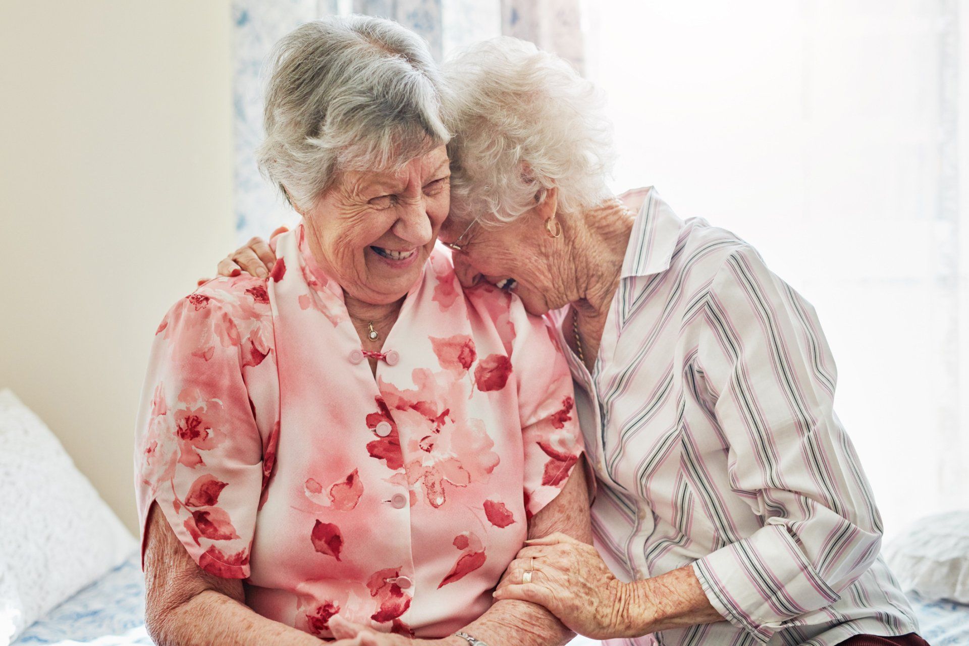 Happy Elderly Women Spending Time with Each — Lakeland, FL — Better Living for Seniors of Polk County