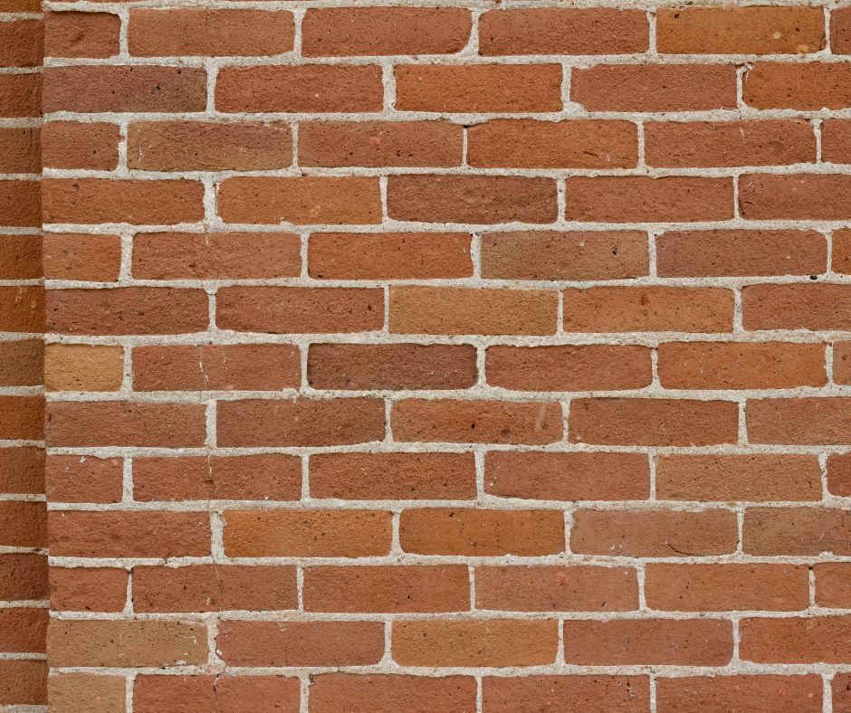 Brick wall with a running bond