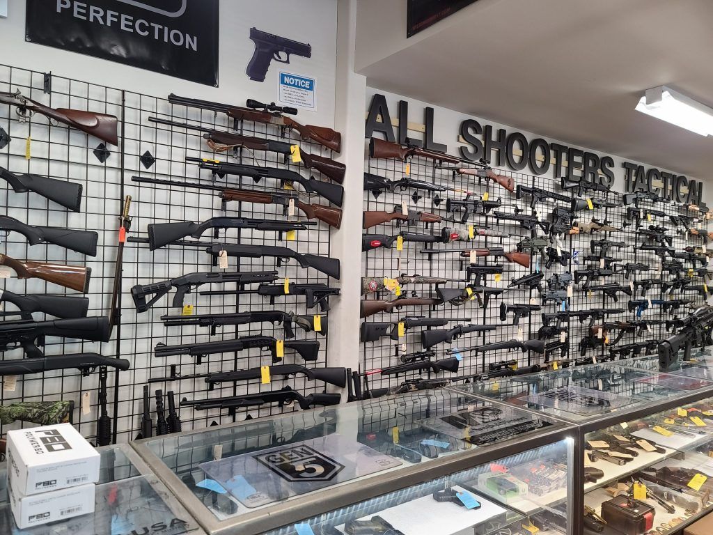 Guns for sale at All Shooters Tactical in Woodbridge, Virginia / Stephen Gutowski