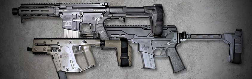 Firearms with Attached “Stabilizing Braces”