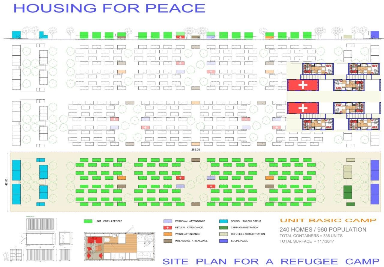 Diseño de campo de refugiados - bap arquitectes