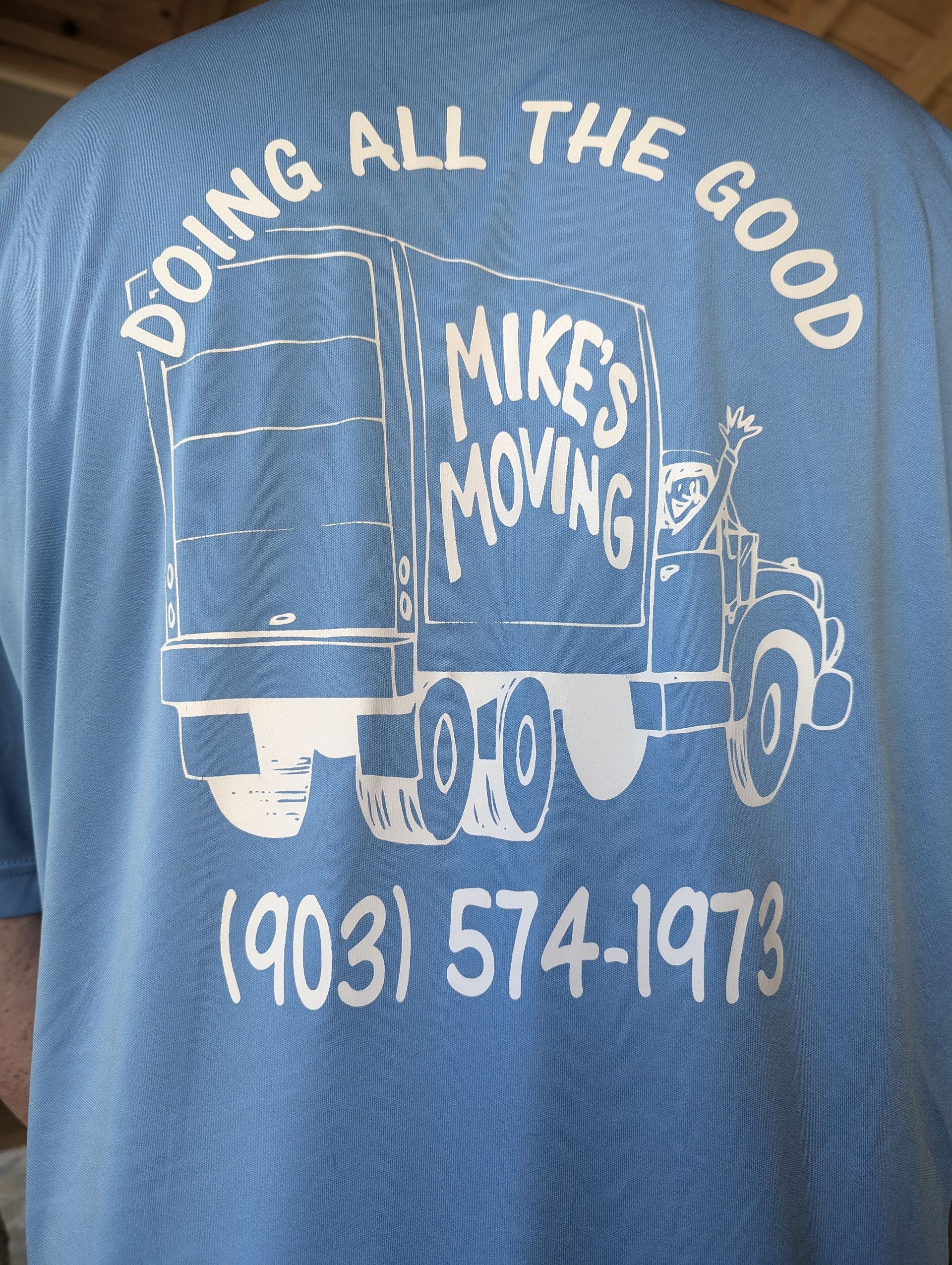 Mike's moving t-shirt logo