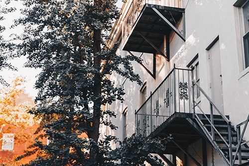 fire escape for office apartmet building